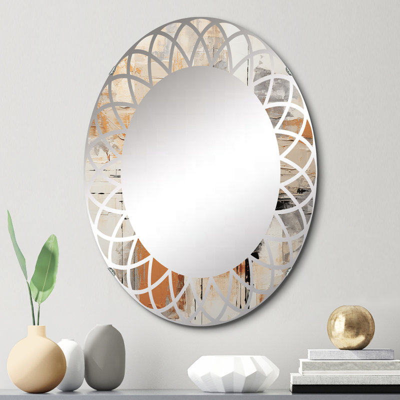 Zhani - Miroir mural moderne ovale, 30 po x 20 po