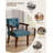 19" Tall Plush Corduroy Upholstered Solid Wood Lounge Chair (Set of 2)-596903564
