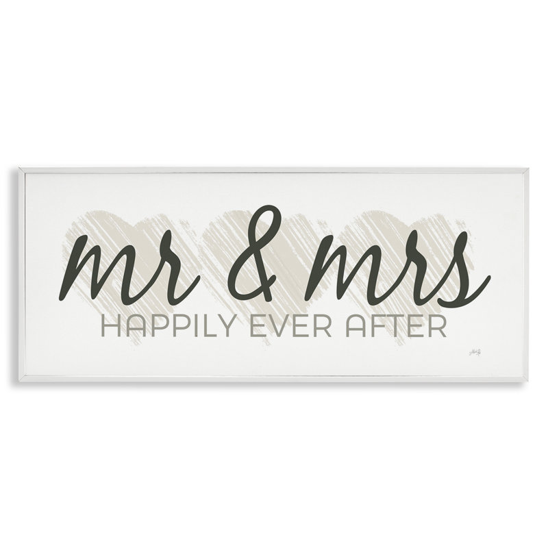 Art romantique giclée par Mr et Mme par Marla Rae, Giclée encadrée blanc bord de mer, H 10 po x l 24 po