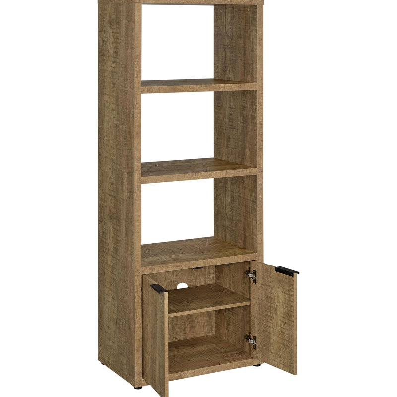 , Mango, 3 tablettes, tour média, collections, armoire à deux portes, étagères supplémentaires, accessoires aspect mangue, tablettes horizontales, livres, extras, cotes