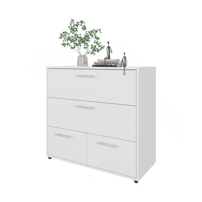 White Dresser With 4 Spacious Drawers