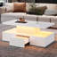 Pedestal Coffee Table with Storage-1228329216