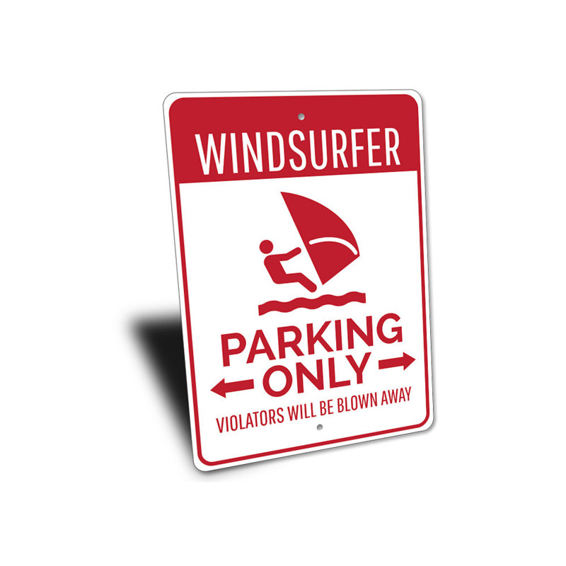 Enseigne de stationnement Windsurfer, H 12 po x l 18 po x P 0,04 po