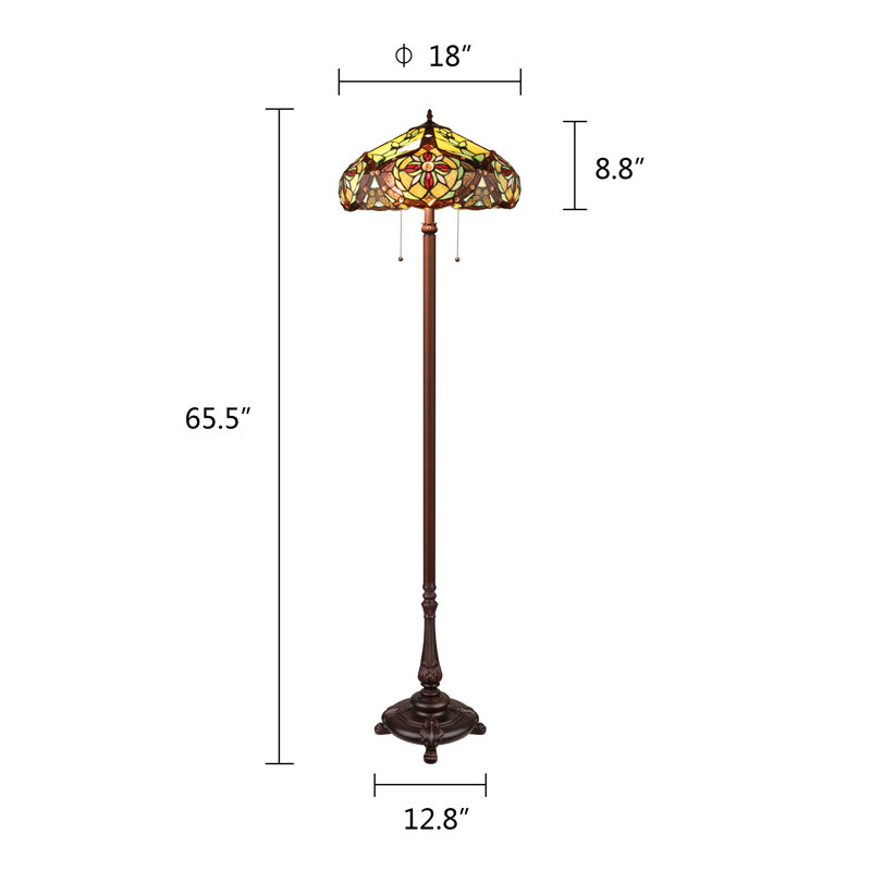 Lampe sur pied traditionnelle 65,5 po Ambrosane