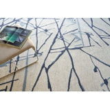 Mystic Wool Abstract Area Rug in Navy