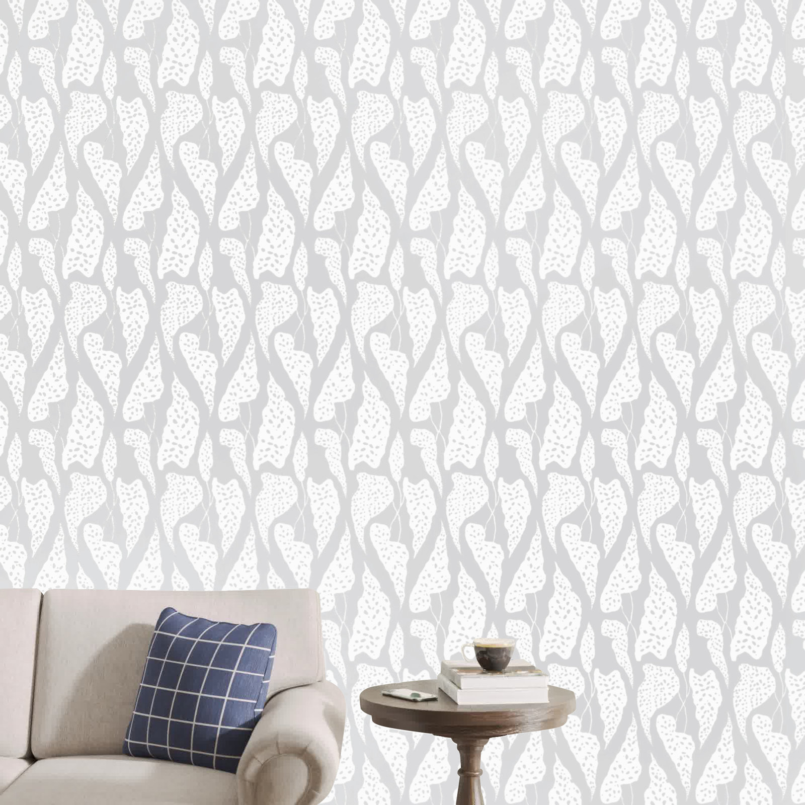 Kinney Floral Wallpaper, Gray