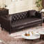 Canapé de 81 po en cuir, canapé Chesterfield à assise profonde capitonné à 3 boutons fait à la main-1086977022-1076870493