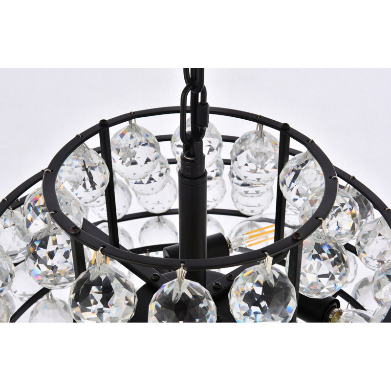 Kieron 5 - Light Unique/Statement Pendant, Black, 73" H x 18" W x 18" D