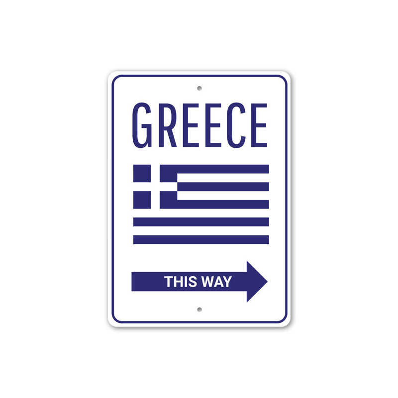 Panneau en aluminium Grèce, H 18 po x l 12 po x P 0,06 po