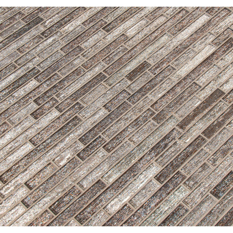 Luxe Interlocking Random Sized Glass Mosaic Tile
