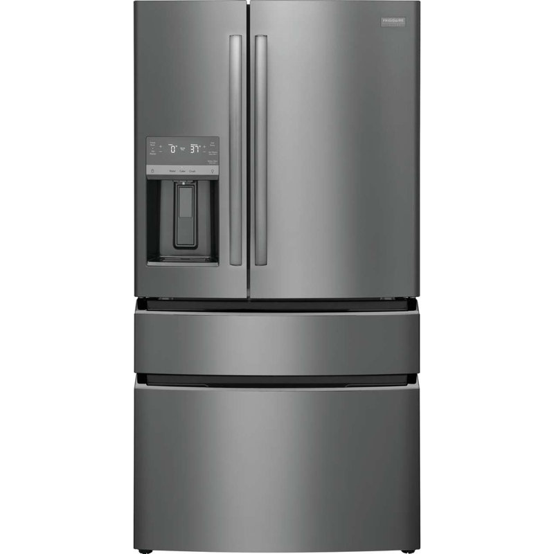 Frigidaire Gallery 36" x 29.5" French Door 21.5 cu. ft. Energy Star Refrigerator, Black