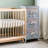 3 Drawer Wooden Cabinet with Wicker Storage Baskets and White Bear Design for Home Organization