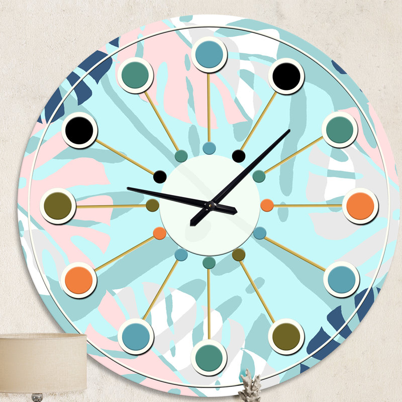Horloge murale rétro Mid-Century, Moyenne