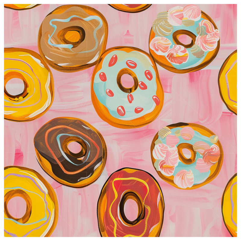 Housse de couette Donuts Bedding Food Pop Art, Lit simple