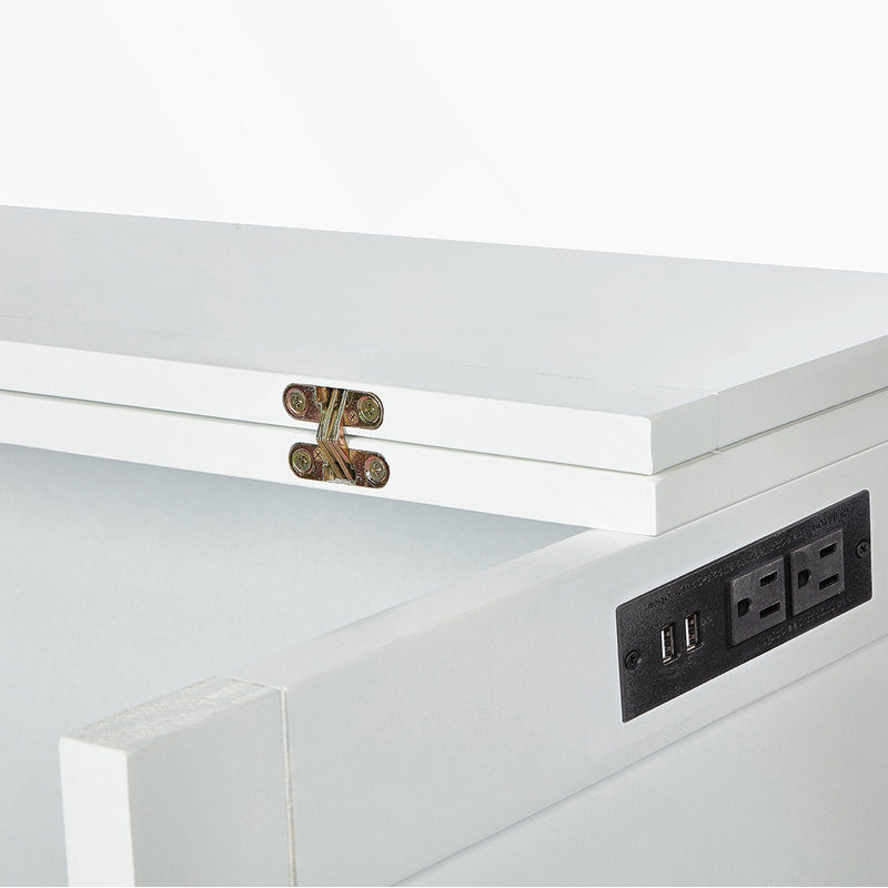 Lit escamotable avec port USB et tablettes amovibles de chaque côté, lit escamotable en pin massif pour bureau personnel, chambre d'amis