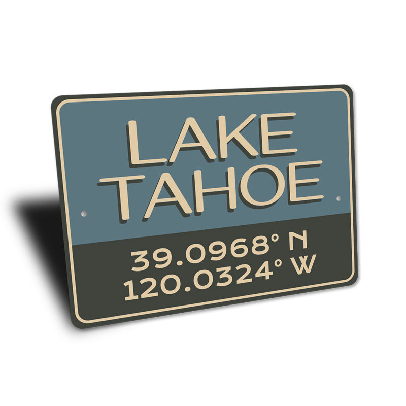 Plaque en aluminium Lake Tahoe, H 12 po x l 18 po x P 0,06 po