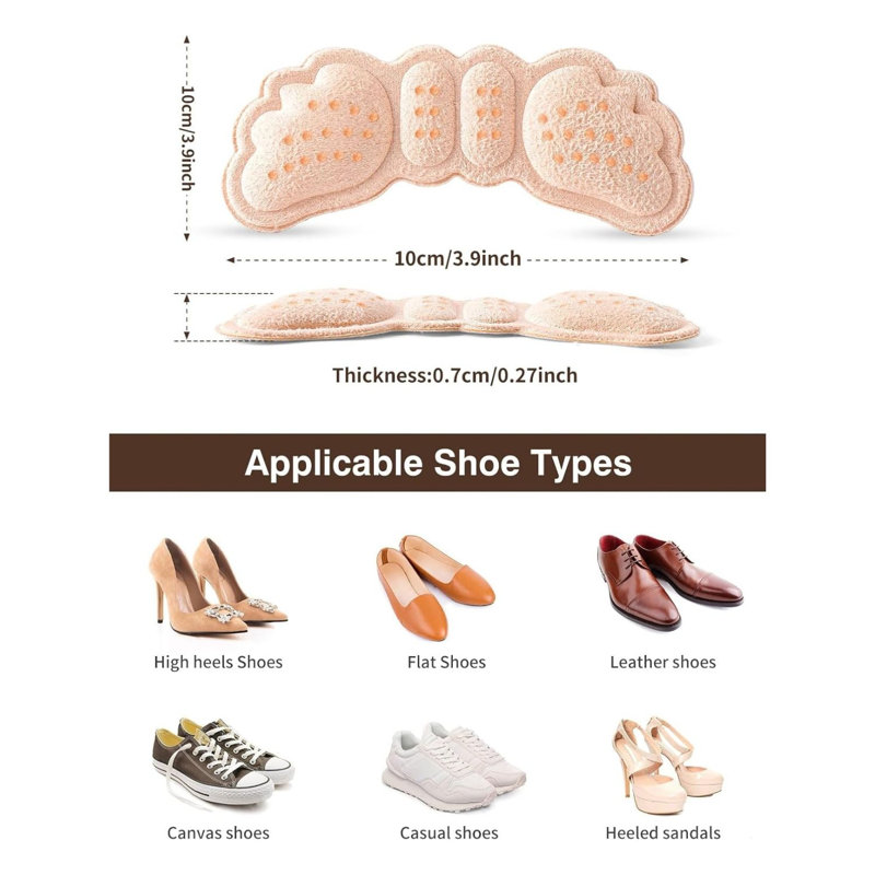 Heel Grips Cushion Pads For Loose Shoes 6 Pairs