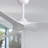 52 Inch Indoor Ceiling Fan Without Light, 6 Speeds Reversible Dc Motor, 3 Abs Blade Ceiling Fan White For Bedroom-964134371-964134369-964134368