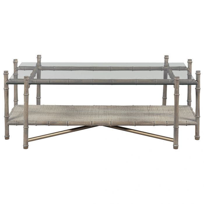Temperate Grove Glass Top Coffee Table