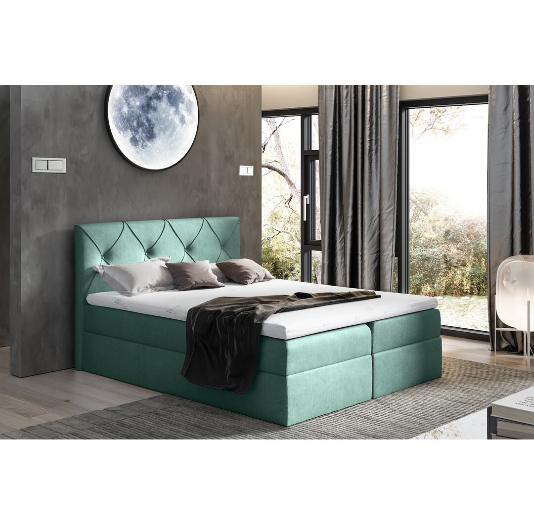 Boxspringbett Espen mit Topper und Bettkasten