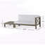 X-Back Corner Bench-R With Coffee Table , White-2139048197