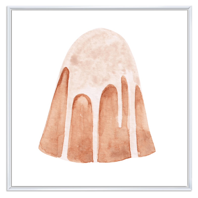 Gâteau de Pâques sur blanc - peinture sur toile, H 36 po x l 36 po x P 1 po, Cadre flottant blanc