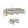 Madison 107" Upholstered Sofa with Ottoman