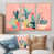 Toile naturelle avec cadre flottant