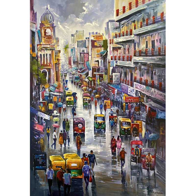 Mera Sheher | Acrylic Painting On Canvas | Wall Décor