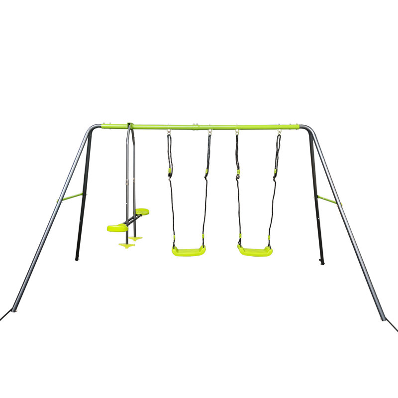 Balançoire Lime pour les enfants de 3 ans et plus: formation en métal d'une capacité de 440 lb
