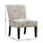 Armless Accent Chair with Elegant Script Pattern, Perfect for Modern Living Spaces
