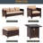 6 Piece Patio Sofa with Square Fire Pit Table and Ottomans-108198454-108198455