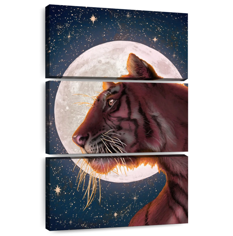 Ronce de lune et tigre, H 32 po x l 20 po