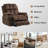 Alhertine 40.00” Liftable Power Recliner with Heating & Massage,hidden storage.Brown Chenille-1983561351