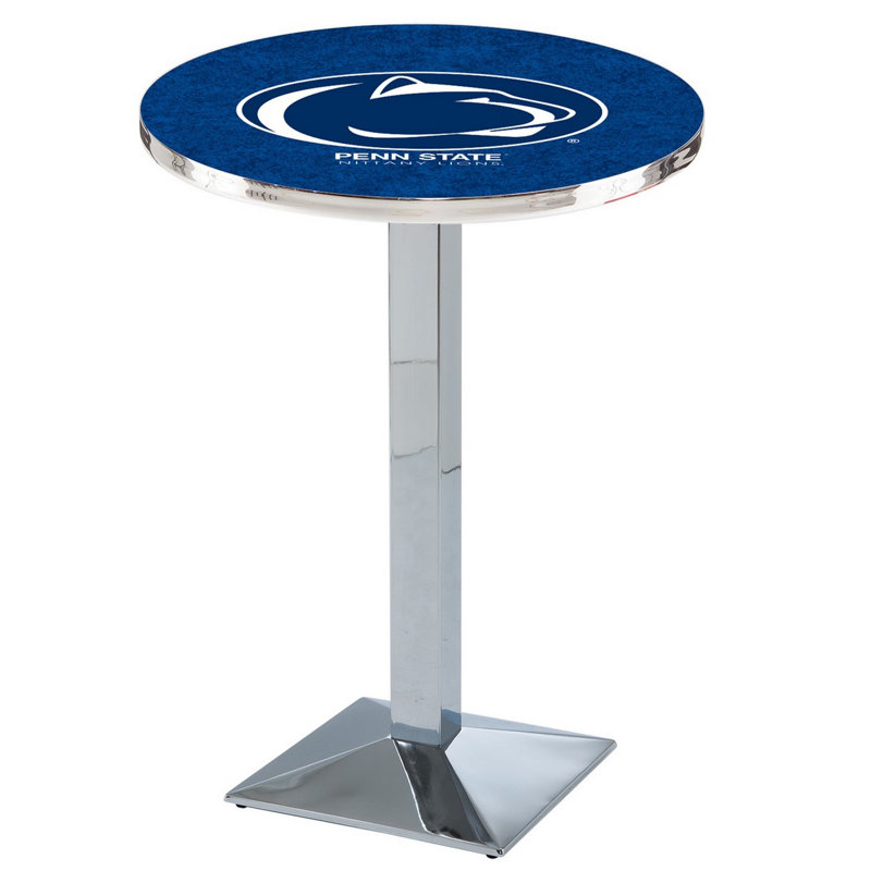 Round Metal Base Dining Table, Chrome, Pennsylvania State University