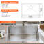 Évier de cuisine Blenzia à cuve unique, encastré sous plan, en acier inoxydable de calibre 16, fabriqué à la main, avec crépine, 68,6 cm x 45,7 cm x 22,9 cm