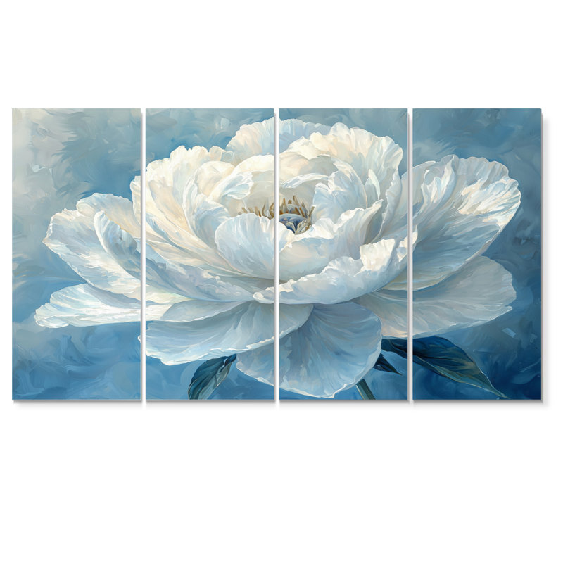 Evelyn - Poppies Wall Art - ensemble d'art mural traditionnel, H 28 po x l 48 po, 4