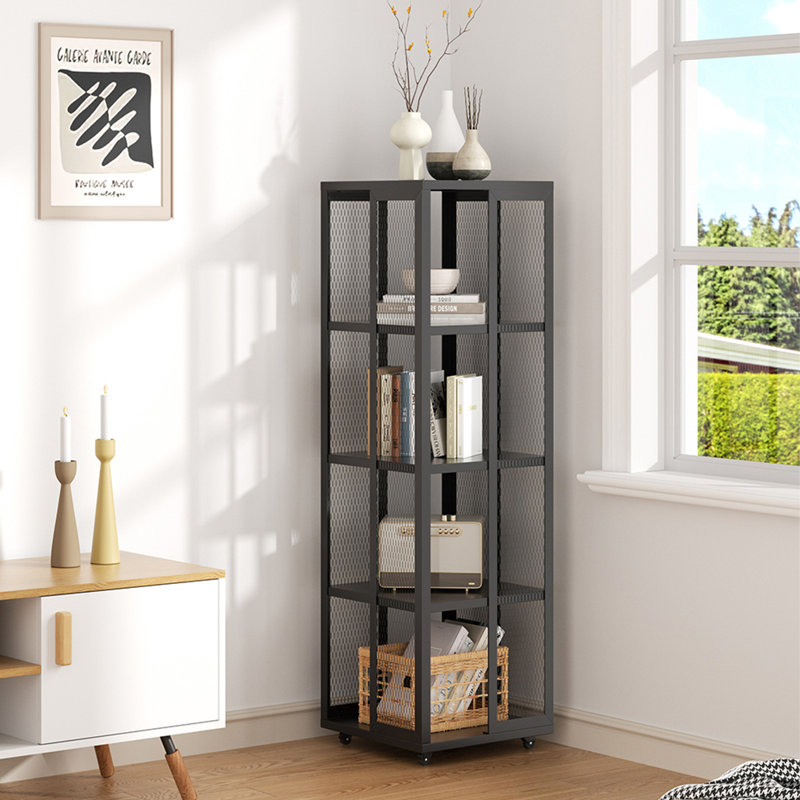 Bavory 138.5 cm H x 40 cm W Steel Corner Bookcase