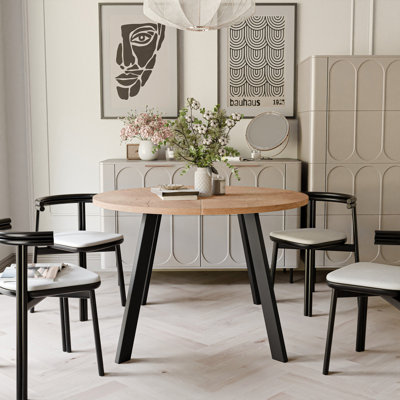 Extendable Round Dining Table