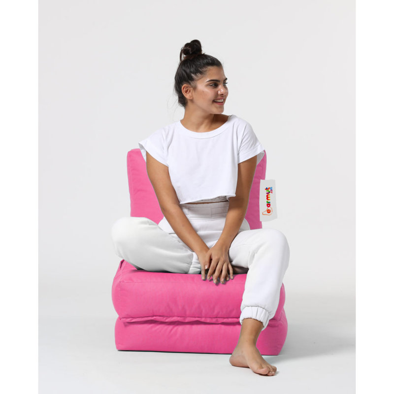 Polyester Outdoor Friendly Bean Bag, Pink 100% Polyester
