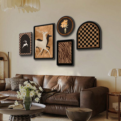 Ensemble d'art mural 5 pièces Mid-Century Modern