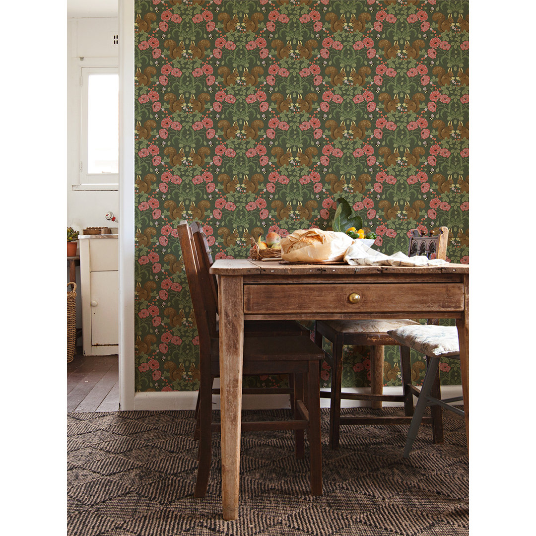 Bedina Woodland 33' L x 20.9" W Wallpaper Roll Lark Manor™ 