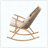 Sturdy Iron Frame Outdoor Rocking Chair PE Rattan
