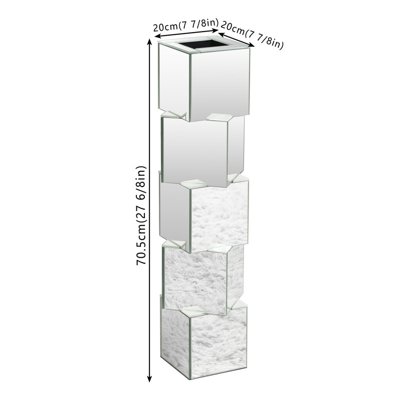 70.5cm Glass Flower Tall Vase Room Decor