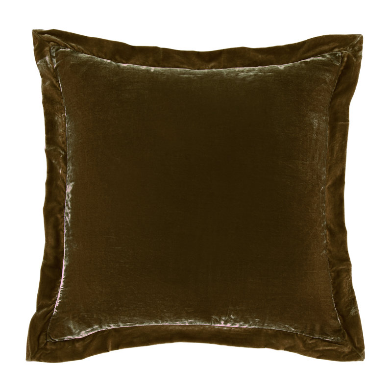 Taie décorative à brides européennes Stella, Ocre vert