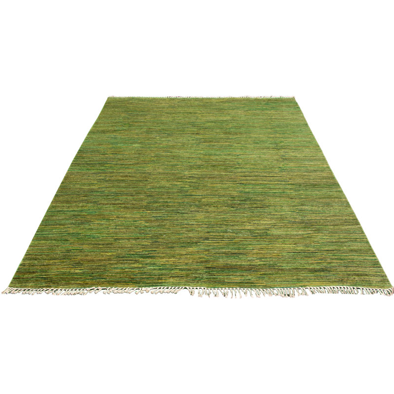 Tapis décoratif en laine noué à la main de conception unique en laine noué à la main de conception unique 9 pi x 11 pi 11 po Audreya