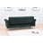 Twin 85'' Velvet Futon And Mattress-1941584129