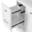Meuble-lavabo de 36 po avec lavabo en céramique, tiroirs standard et double couche, portes à fermeture en douceur, tablettes réglables, armoire de rangement moderne pour petites et moyennes salles de bain-115898554