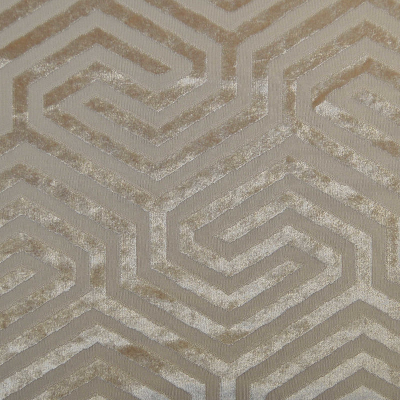 Tissu velours géométrique 114 po, Duel