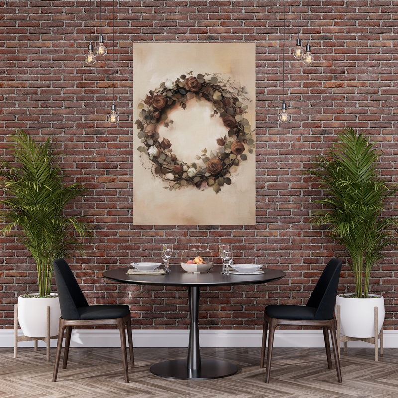 Art mural moderne abstrait Timeless Wreath, 60" H x 40" W